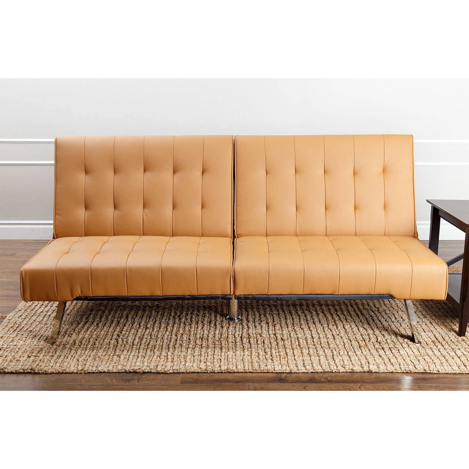 Devon Claire Bari Leather Foldable Futon Multiple Colors Walmart Com Walmart Com
