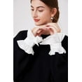 thumbnail image 2 of YEKEYI White Collar and Cuffs Set Detachable Dickey Collar and Fake Shirt Cuffs for Women, 2 of 8