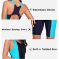 thumbnail image 3 of GFDYREE Maillot de Bain une Pièce Femme Athlétique Boyleg, 3 of 7