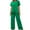 Green, variant on Women Suits 2 Piece Set A Two Piece Short Sleeved Round Neck Loose Casual And Irregular Formal Pants Women Petite Two Pantsuit Jumpsuit Outfit Wedding Guest Formal Pants Suits for Evening Wedd Green L