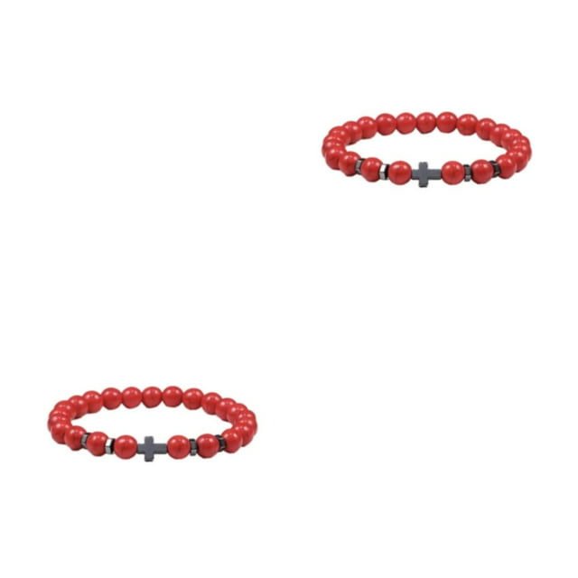 Guardoinrt Fashionable And Comfortable Beaded Bracelets. Easy Matching For Any Style Exquisite Appearance Stone Beads Bracelets Korean pine 2Set