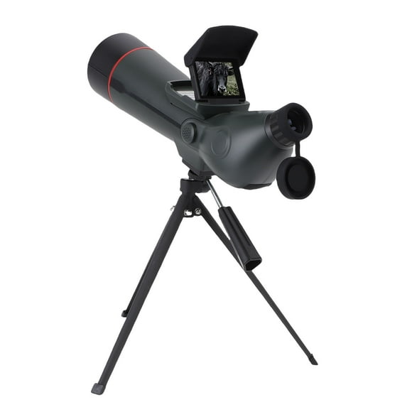 Spotter Scope, Shockproof Plastic Optical Glass Multi Layer Coating Spotting Scope 18x Digital Zoom for Bird Watching