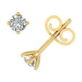 thumbnail image 2 of 1/3 Carat 4-Prong Diamond Stud Earrings in 14K Yellow Gold, 2 of 4