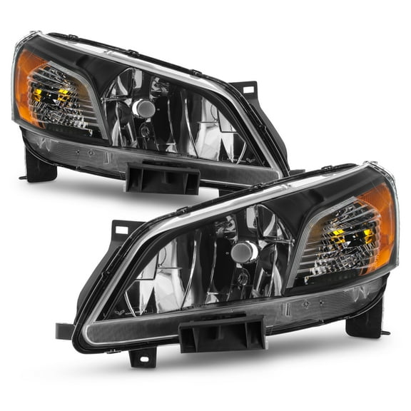 AKKON - Fits 2013-2021 Nissan NV200 Halogen Type Black Clear Headlights Pair Driver Left Passenger Right Replacement