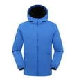 thumbnail image 2 of ICHUANYI Clearance Women's Fashion Fleece Solid Color Long Sleeve Interchange JacketWinter Shirt Blouse(Blue, XL) ICHUANYI WER2023081511370, 2 of 6