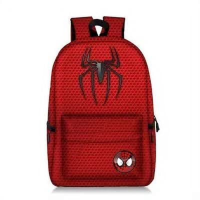 Mochila estilo moda masculina estudiantil con diseño de araña