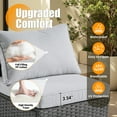 thumbnail image 5 of Toject 10 Pcs Paito Furniture Set, Outdoor Furniture Set with Swivel Chairs and Fire Pit (Gray), 5 of 9