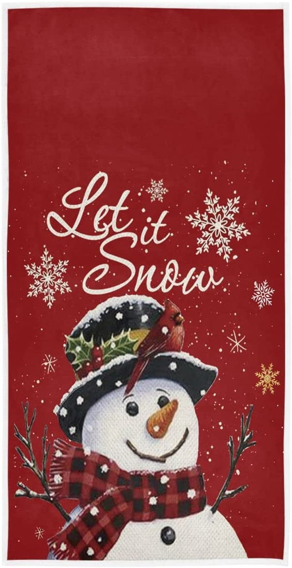 Winter Christmas Tree Hand Bath Towel Xmas Black White Buffalo Plaid Kitchen  Bathroom Faucet Towel Snowman Snowflake Fingertip Towel Set Highly  Absorbent SPA Gym Guest Shower Towels 16x30 Inch 