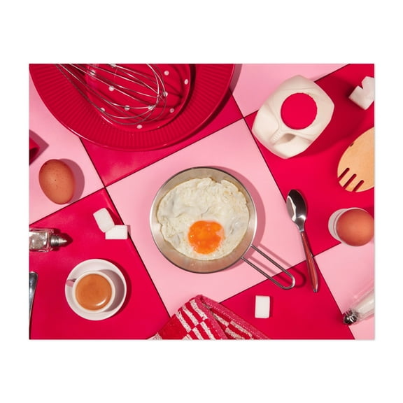 Eggy breakfast - Photography Breakfast Pop Art Modern Art Kitchen Minimalist Geometric Unframed Wall Art Print 4 x 6 inches
