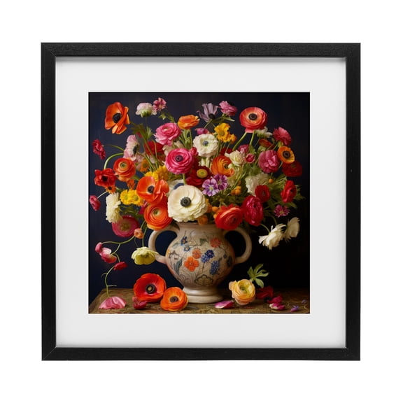 Stupell Industries Harmonious Bouquet Composition Black Framed Print Under Glass, design by Lazar Studio