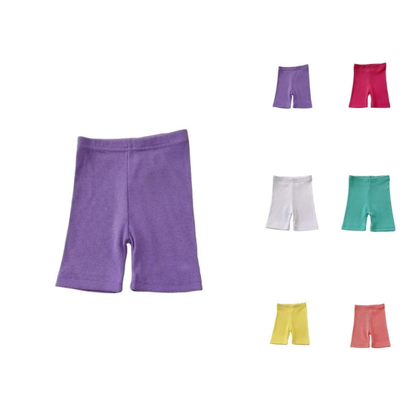 Girls Shorts Girls Summer Clothes 2025 Girls Summer Shorts Thin Comfortable Stretchable Casual Underwear Layer Front Solid Color Pants for Toddler Kids Daily Wear