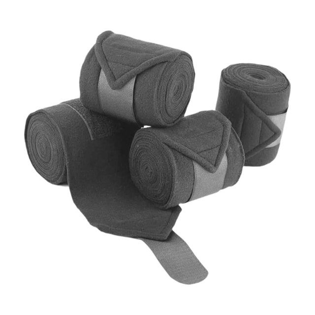 Almencla 4Pcs Horse Leg Wraps Breathable Soft Fleece Wrap for Jumping Training Riding Gray