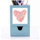thumbnail image 1 of Corazón rojo línea sketch dia de San Valentin Tarjeta de clip de pluma del gestor de suministros de oficina, 1 of 3