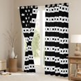 thumbnail image 3 of Homewish Geometric Plaid Grid Black Out Curtains for Kids Teens Adults,Abstract Stripes Curtains Pack of 2 (42x63 Each),Vintage Aesthetic Bedroom Curtains,Luxury Bedroom Decor, 3 of 6