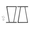 thumbnail image 1 of Flkoendmall 2Pc 28" Metal Table Legs Dining Table Legs Desk Legs Bench Legs for Coffee Table Black, 1 of 12