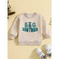 thumbnail image 2 of Bagilaanoe Toddler Baby Boy Oversized Romper Sweatshirt Long Sleeve Bodysuit Letter Print Pullover 3M 6M 12M 18M 24M 3T 4T Kids Casual Tee Tops, 2 of 8