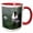 Red/White, variant on 3drose, White Swan Family, 11oz Two-tone Yellow Mug