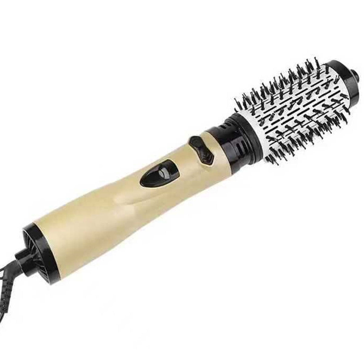Yiliangx 3-in-1 Hot Air Styler and Rotating Hair Dryer, 2 Interchangeable Brushes for Dry and Wet Hair(Glod)