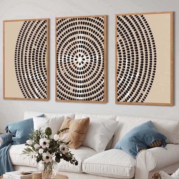 Large Jesus Feeds The 5000 Framed Wall Art Jesus Canvas Wall Decor Christian Artwork  Modern Abstract Art Print Set of 3 for Living Room Bedroom Office 24x36In