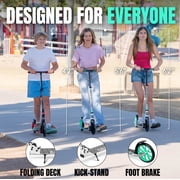 Large Folding Kick Scooter for Adults and Teens – Adjustable Handlebar – Big 200mm Wheels – Lightweight Durable Frame – Madd Gear Kruzer 200