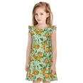 thumbnail image 1 of Balery Tangerine Camisón de princesa para niñas, pijama de algodón con mangas abullonadas, suave y bonito.-Medium, 1 of 6