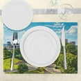 thumbnail image 3 of Ambesonne United States Place Mats Set of 4, Hartford Aerial, Standard Size, Sky Blue Green Grey, 3 of 6