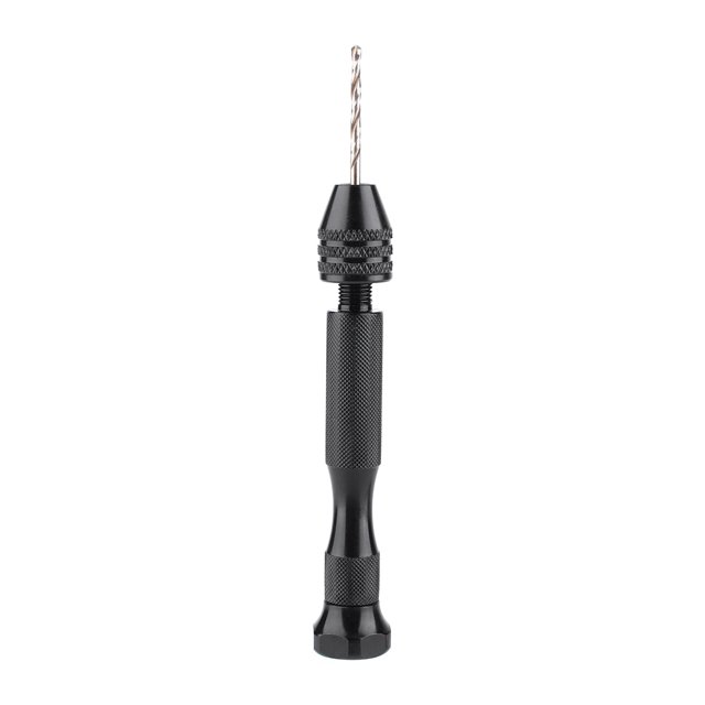 Mini Aluminum Hand Drill Bit Set,Tiny Hand Twist Drill With Keyless Chuck for Woodworking,10 Drill Bits Included, Suitable for Wood, Plastic, Models and More