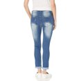 thumbnail image 2 of Cover Girl High Waisted Cute Ripped Patched Repair Skinny Juniors, Medium Blue, 9, 2 of 2