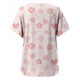 thumbnail image 5 of MEICHEN Spring Fresh Small Print Casual and Comfortable Stylish Women's Top Summer T Shirts for Women, 5 of 5