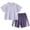Purple, variant on Kogui Kids Athletic Short Sleeve T-Shirt & Shorts Set, Sport Activewear for Boys Girls Breathable Summer Outfit 6 12 Months (Purple,6-12 Months)