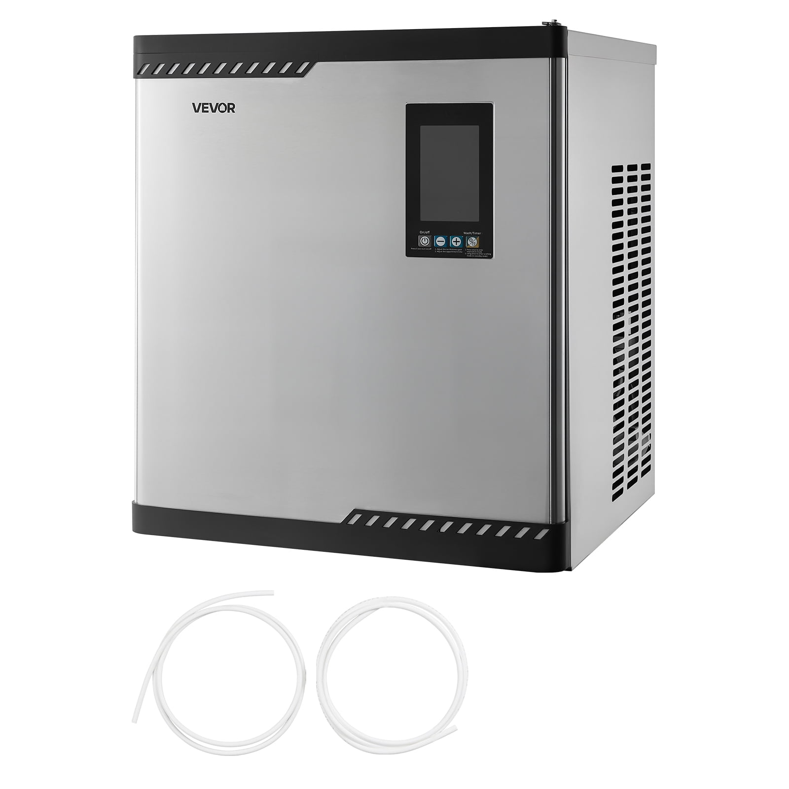VEVOR Commercial Ice Maker Machine - Head, 300 Lbs/Day Stainless Steel Ice Machine with Scheduled Ice-Making, Self-Cleaning, Adjustable Thickness, Ideal for Restaurant Bar Cafe Hotel - Head Only