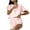Pink, variant on Jamicy Women Sleepwear Pajamas Set Gift for Mom Women's Striped Tee Shirts and Shorts Pajamas Set Side Slit Crewneck Loungewear
