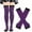 Light Purple, variant on Women's Christmas Arm Warmers Leg Warmers Striped Thigh High Socks Fingerless Gloves Stockings Grey