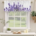 thumbnail image 2 of Spring Purple Lavender Curtain Valances for Windows, Kitchen Valance Window Treatments Panel 2 Pack, Pastoral Botanical Floral Botanical Rod Pocket Short Curtains for Bathroom Bedroom 54 x 18 Inch, 2 of 8