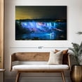 thumbnail image 3 of Elephant Stock Colorful Niagara Falls Wall Art - Horizontal Canvas Wall Art - Living Room Wall Decor - Nature Canvas - Black And Blue Decor - 51" x 34", 3 of 8