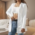 thumbnail image 1 of NARABB Women's Long Sleeved Gold Solid Color Cardigan Texture Jacket Mid Length Cardigan, 1 of 6