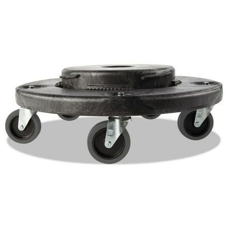 Rubbermaid Brute Quiet Dolly 250lb Capacity 18 1/4 dia. x 6 5/8h Black 264043BLA