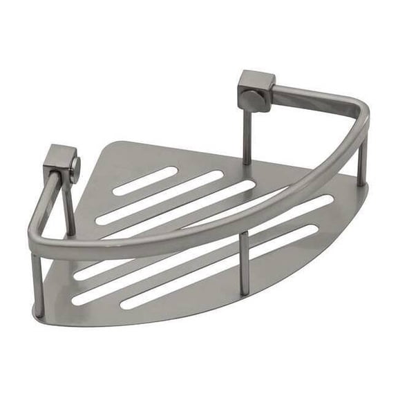 Wingits Corner Shower Basket,SS,Satin,8 in W WCONCBSN8