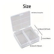 Transparent PC Battery Storage Box Organizer For AA And AAA Cells