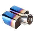 thumbnail image 3 of Universal Stainless Steel Car Square Exhaust Pipe Double Outlet Rear Muffler Tail Throat, 3 of 8