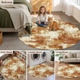 thumbnail image 5 of Brown Ombre Round Area Rug 6Ft Washable Circle Rugs for Bathroom Office, Gradient Abstract Art Vintage Non-Slip Carpet Floor Mats Indoor Outdoor Carpet Runner Aesthetic Home Decor, 5 of 8