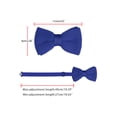 thumbnail image 2 of INSPIRE CHIC Men's Pre-Tied Bow Ties Adjustable Strap Solid Color Knitted Bowtie Royal Blue, 2 of 5