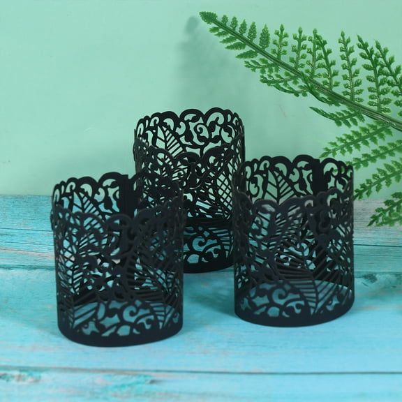NIAIZEK Hollow Shade Candle Covers Wrappers 20 Pieces Decorative Candle Accessories