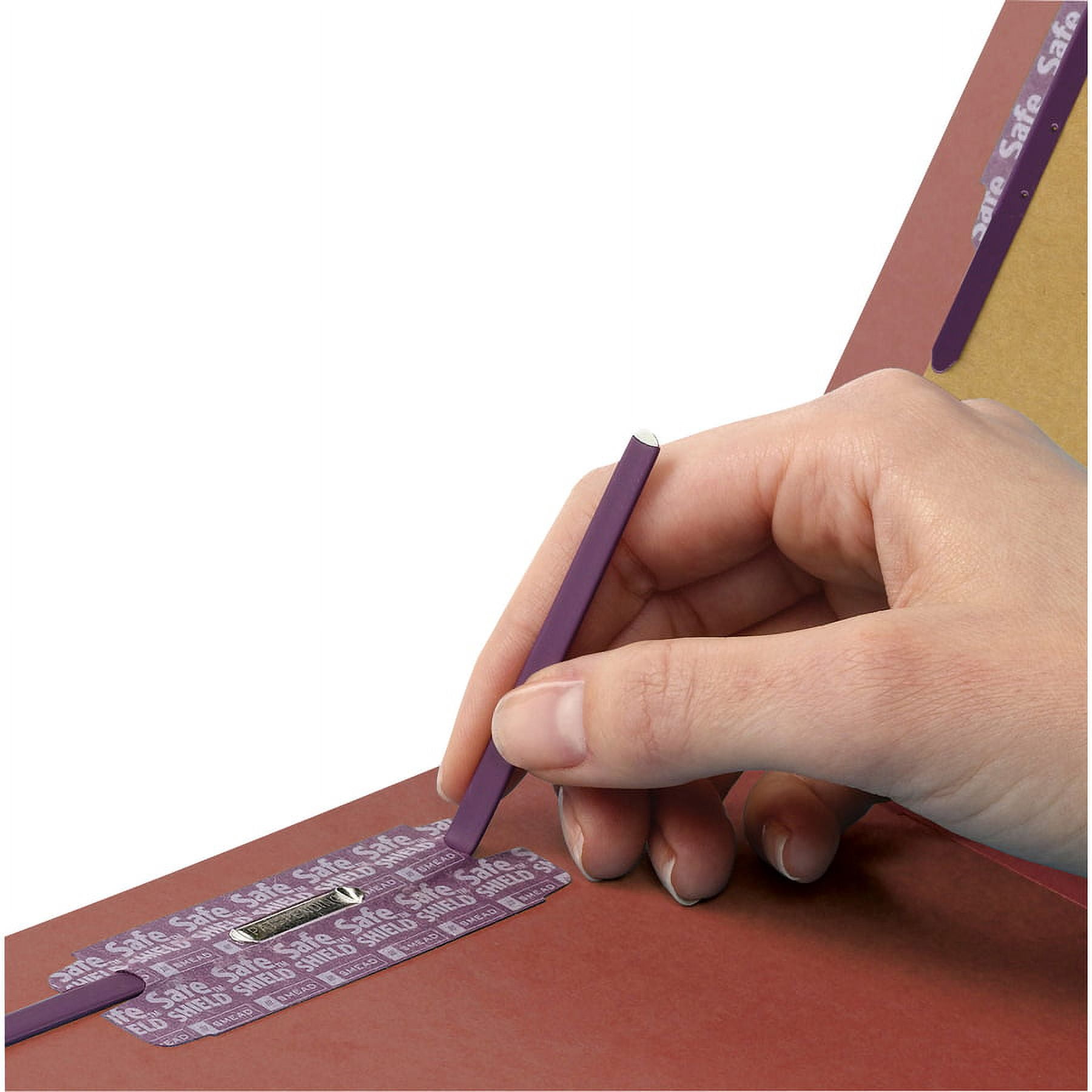 Smead, SMD29860, Classification Folders with SafeShield Fastener, 10 / Box, Red