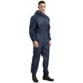 thumbnail image 5 of Mufeng Men's Long Sleeve Drawstring Hooded Coverall Front Half Zipper Dustproof Jumpsuit Workwear Navy Blue XXL/180, 5 of 7