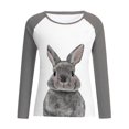 thumbnail image 3 of Pntutb Mujeres Dama Moda Animal Impreso Manga Larga O-cuello Camisas Blusa Túnicas tops Pntutb Pntutb-2651, 3 of 5