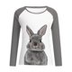 thumbnail image 3 of Puntoco Mujeres Dama Moda Animal Impreso Manga Larga O-cuello Camisas Blusa Túnicas tops Puntoco Puntoco-2649, 3 of 5