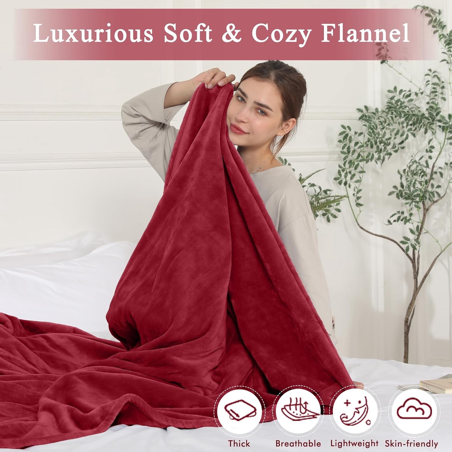 Electric Blanket Full Size, Super Soft Cozy Upgraded Flannel Heated Blanket with 6 Heating Levels & 1-10 Hours Auto Off, Heating Blanket for Home Office, Machine Washable, 72" x 84"