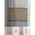 thumbnail image 6 of Sheer Curtains 84 inches Long 2 Panels Set Farmhouse Rustic Wood Texture Light Filtering Sheer Drapes Rod Pocket Window Curtains for Living Room/Bedroom, Brown Gray, 6 of 8