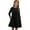 AA-Black, variant on BiZtdJrK Girls Ribbed Long Sleeve Dress Solid Casual Crewneck A-line Tiered Pullover Midi Dress with Pockets Clothes for Teens, Army Green, 5 Years